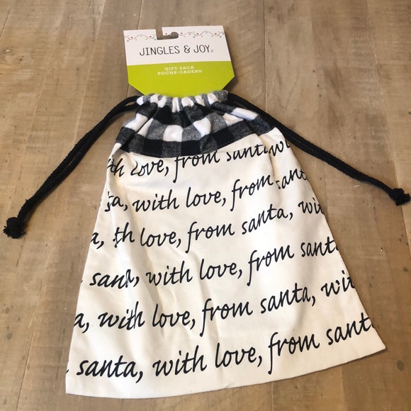 Jingles & Joy Holiday Jingles Joy Gift Sack Drawstring Buffalo